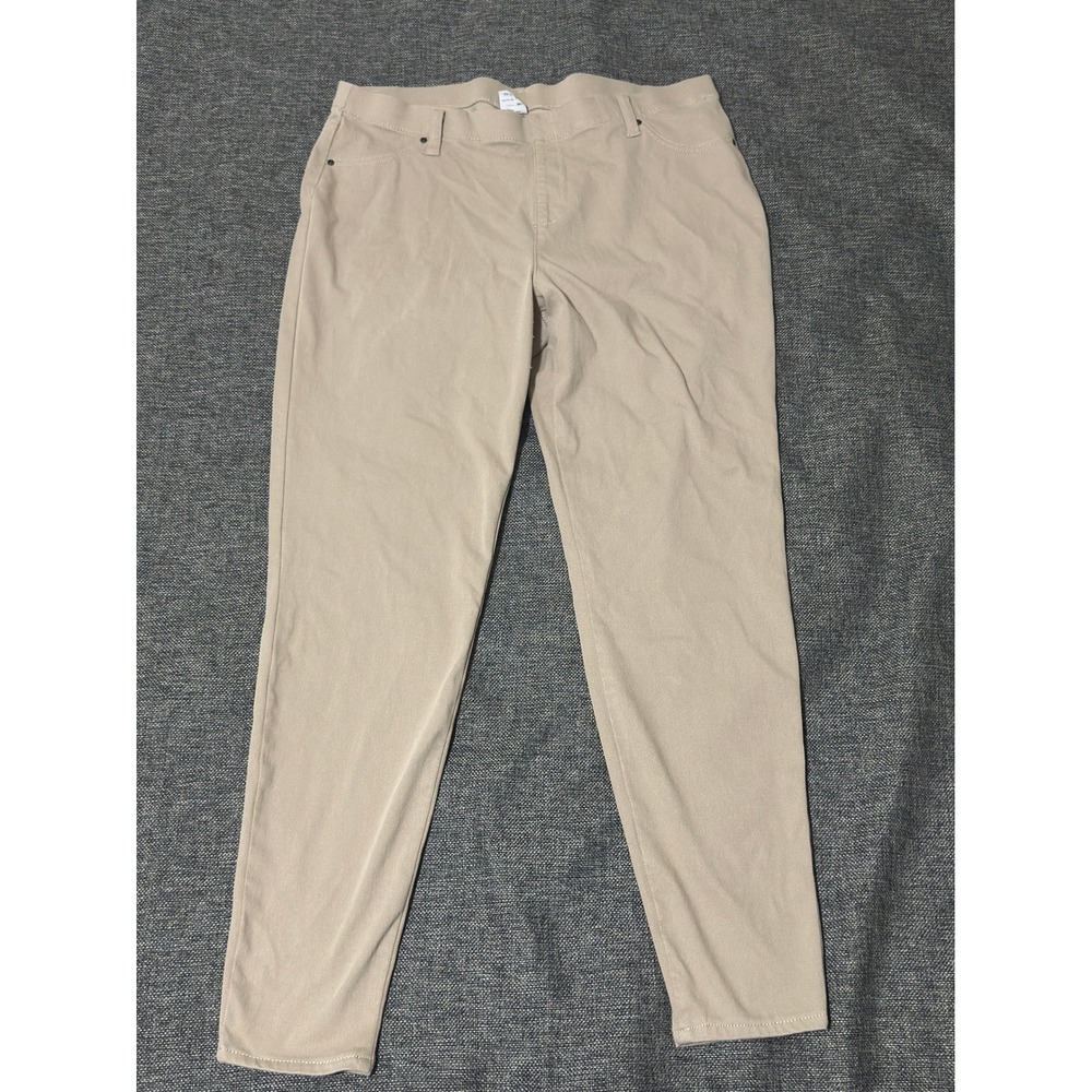 Time And Tru Womens XL Jeggings Brownstone Tan Stretch Skinny Pants TTL18816